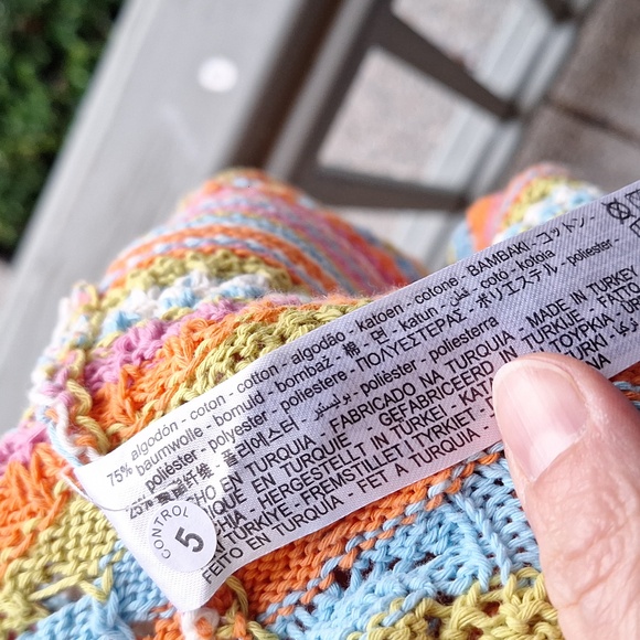 Zara crochet knit cropped tank top size Medium - Picture 9 of 10